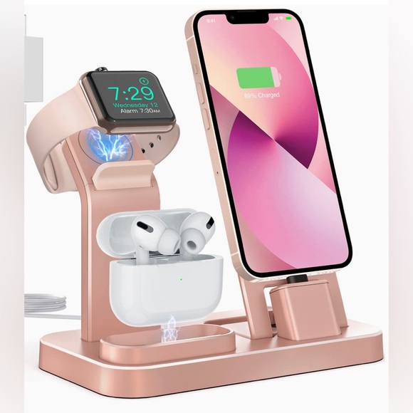 OLEBR 3-1charging station hold electronic 🍎 devices. cellphone, watch & earbuds - Picture 4 of 11